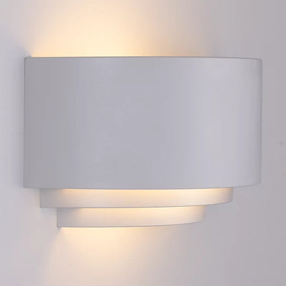 3-step tiered white LED wall light