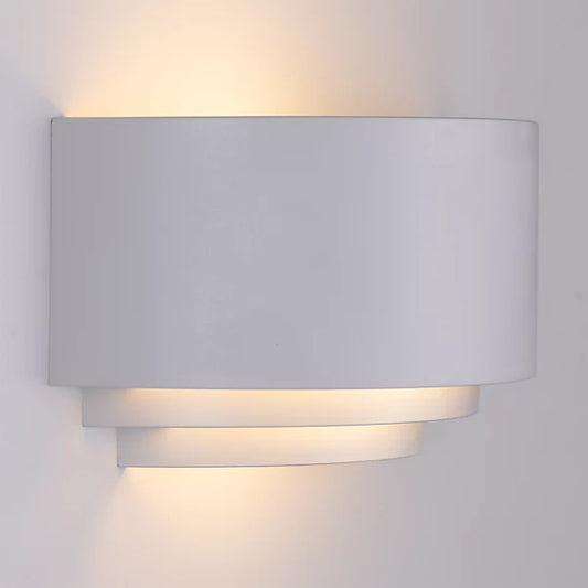 3-step tiered white LED wall light
